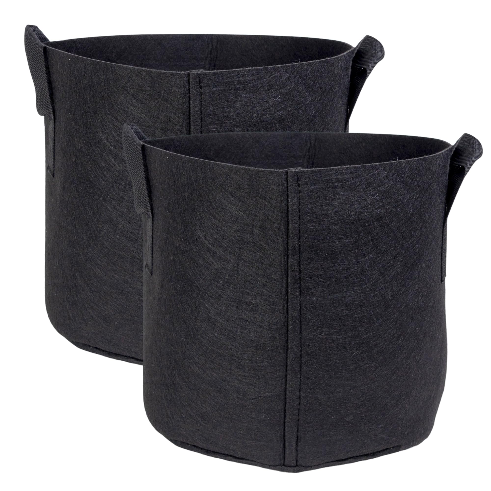 INTIRILIFE 2x planting bag made of fleece fabric 26 litre -7 gallon 35 x 30 cm - plant pot with carrying handles for garden, greenhouse - planter planter planter bag plant bag potato bag