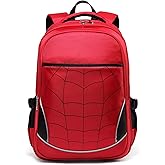 BLUEFAIRY Kids Backpack for Boys Kindergarten Elementary Primary School Bookbags Back to School Bags with Large Campartments Mochilas para Escolares Niños 17" Dark Red
