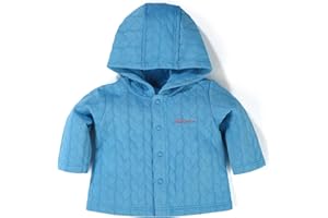 Minicoco 100% Cotton Baby Fall Hoodies Jacket, Comfortable Soft and Warm Baby Spring Jacket,0-24Months Solid-Coloured Coat