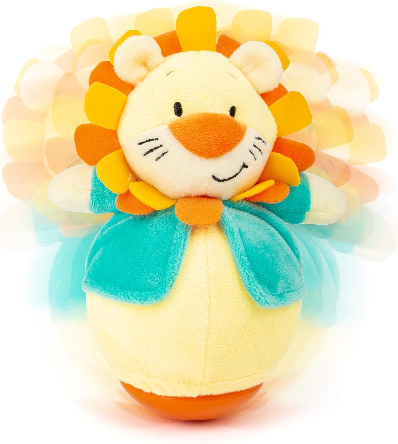 Small Foot 11426 Roly-Poly Lion, A Fun Stand-up Plush Animal for Grasping and Touching Learning Toy, Multicolored, 11 x 14 x 19 cm - Image 3