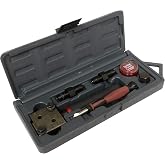 Lisle 33260 Double Flaring Tool Kit - 3/16" and 1/4" | Creates single or double flares - Low Profile Design Allows Tubing to be Flared in Tight Spaces