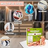 Zidina Moth Repellent Cedar Wood Rings 30 Pack with Organic Cedar Oil view 6