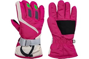 HADEEONG Kids Winter Gloves Waterproof Ski Snow Gloves for Boys & Girls, Warm Gloves Outdoor Sports Snowboard Bicycle