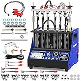 MR CARTOOL V311 Fuel Injector Cleaner Machine, 6-Cylinder Heated Ultrasonic Cleaner Tester, 110V Automotive Fuel System Injec