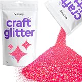 Hemway Fluorescent UV Neon Pink Glitter 100g Fine Craft Resin Cosmetic