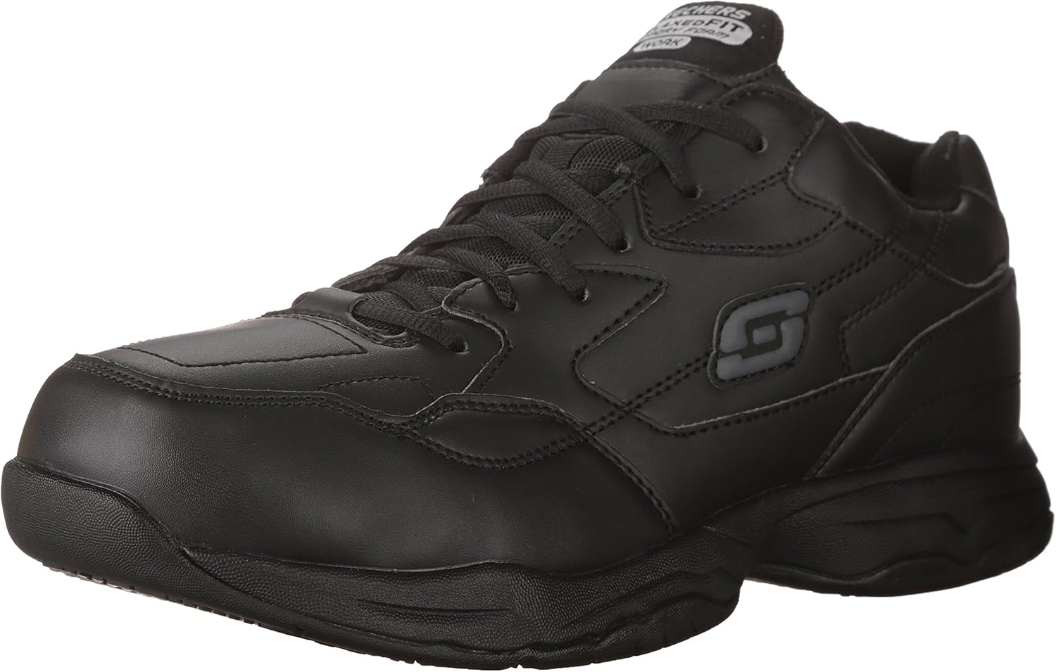 Skechers for Work 77032 Felton Resistant Relaxedfit Work Shoe Black