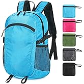 SFIUYDS Small Hiking Backpack 15L Travel Lightweight Hiking Packable Daypack Water-Resistant Foldable Backpacks for Women Men Camping (Blue)