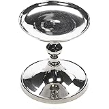 Hosley Silver Finish Pillar Holder, 5" High. Ideal Gift for Wedding, Party, Special Occasion or as a Candle Holder. W1