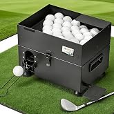 Newhai Portable Golf Dispenser, Steel Feeder, 50-Ball Capacity for Practice | Cold-Rolled Steel, Height Adjustable Stand, Foot Pedal Dispensing, Indoor/Outdoor, for Range &amp; Net &amp; Simulator