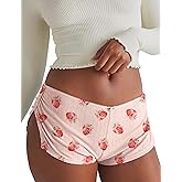 FaroDor Cute Micro Pajamas Shorts for Women Low Rise Side Slit Ruched Lounge Shorts Pj Bottoms