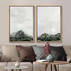 MUDECOR Framed Wall Art Print Set Green and Gray