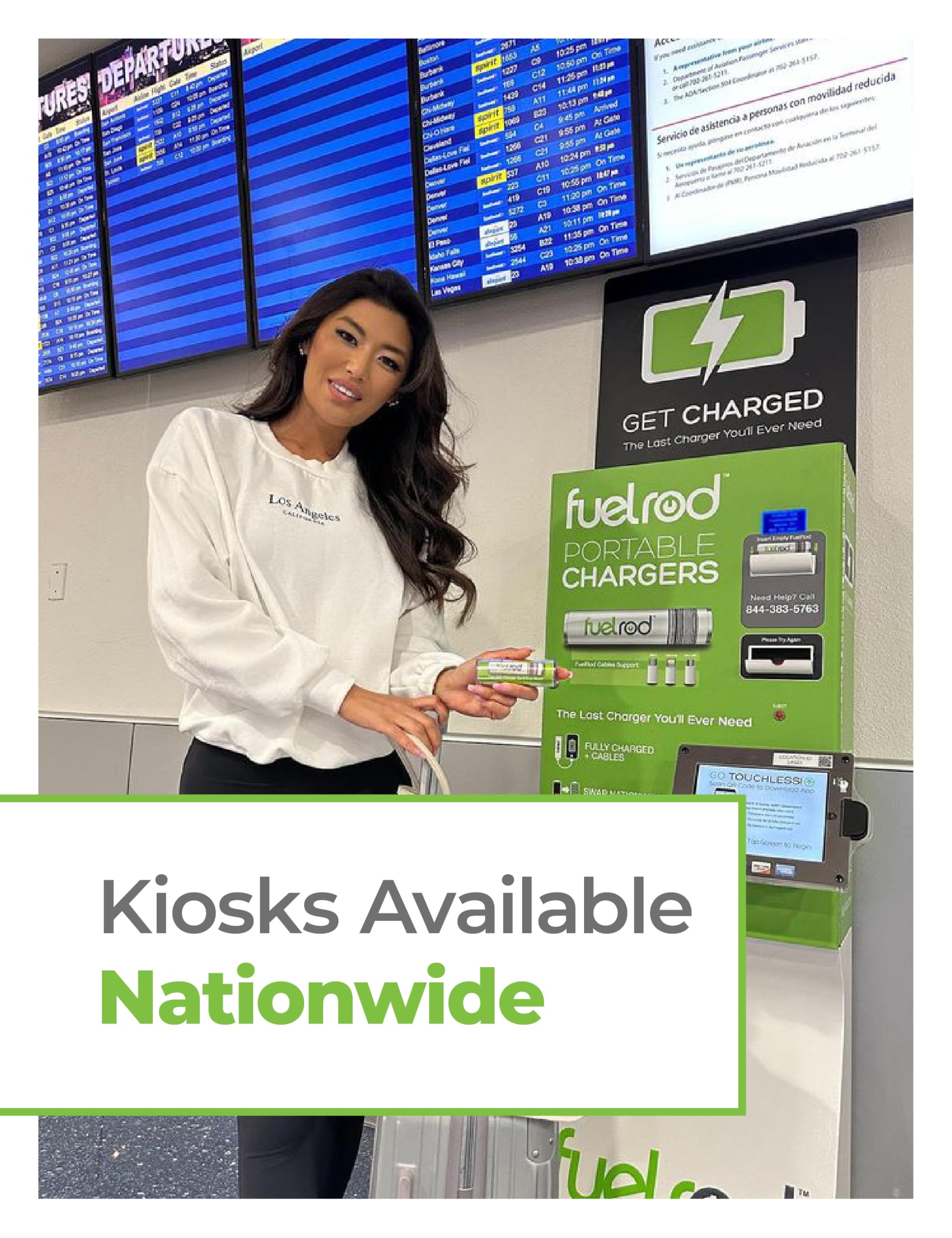 FuelRod Portable Charger Kit - Pack of 2 - Includes All Cables & Adapters Compatible with All Tablets & Smart Phones, Rechargeable Backup Power Bank, Swap for Charged Rod at Kiosk