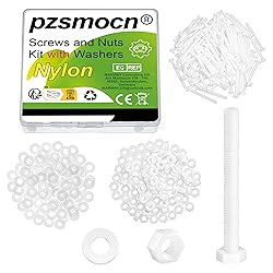 Pzsmocn 240 Pieces/80 Sets M4*40 mm Plastic White