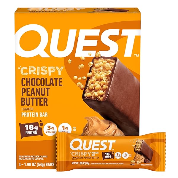 QUEST NUTRITION CRISPY CHOCOLATE PEANUT BUTTER HERO PROTEIN...