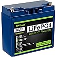 ExpertPower 12V 20Ah Lithium LiFePO4 Deep Cycle Rechargeable Battery | 2500-7000 Life Cycles & 10-Year lifetime | Built-in BMS | Perfect for RV, Solar, Marine, Overland, Off-Grid Applications