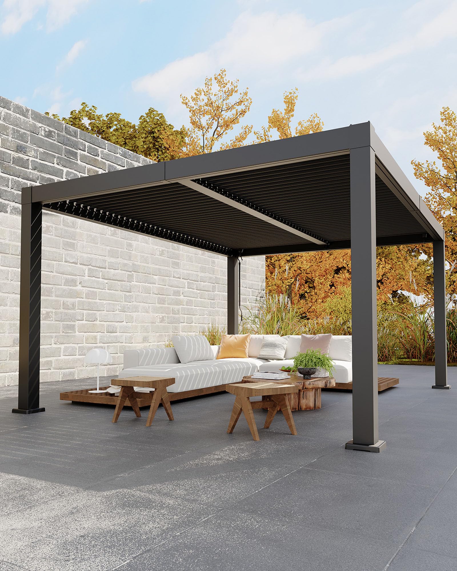 Photo 1 of ***Partial set, missing parts. Selling for parts
Garveelife All-Aluminum Louvered Pergola 12 ft x 16 ft, Outdoor Pergola with Adjustable Louvered Roof, Reinforced Aluminum Frame, Integrated Drainage System, Hardtop Gazebo for Patio, Deck, Gray