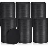 600 PCS Disposable Paper Coasters, Thickened 1.5mm 4 Inch Cardboard Blanks | Absorbent Drink Coasters Bulk for Bar, Restaurant, Catering, DIY Painting Drawing, Art Projects, Wedding, Party, Black, Round