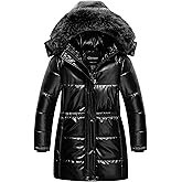 Chrisuno Girl's Long Parka Warm Winter Coat Water Resistant Quilted Puffer Jacket Snow Outwear