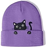 Cat Beanie Cute Lover Gifts Animal Knitted Hats Valentines Gifts for Cat Mom Women Funny Stuff Accessories Decor