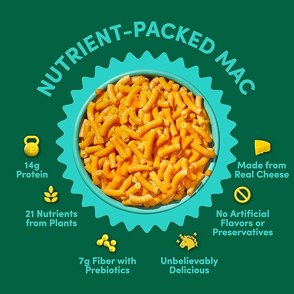 GOODLES CHEDDY MAC CREAMY CHEDDAR AND MACARONI PASTA – NUTRIENT PACKED WITH REAL CHEESE, FIBER, PROTEIN, PREBIOTICS, PLANTS, & VEGETABLES | NON-GMO, ORGANIC INGREDIENTS [CHEDDY MAC, 6 OZ. 1 PACK]