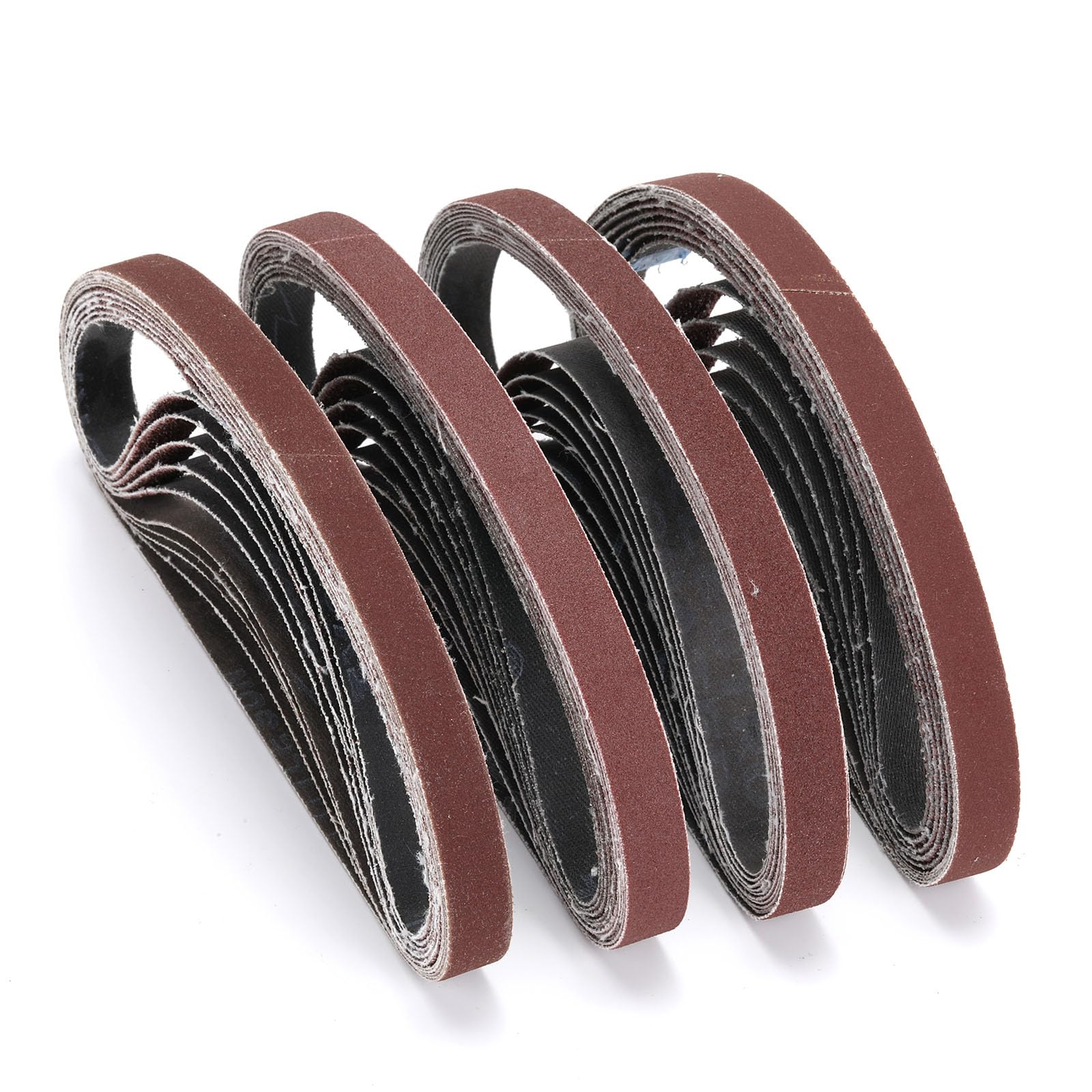Sanding Belts 13 x 457 mm 40 Pieces Sanding Belt Set Each 5 x Grit 40/60/80/120/180/240/320/400 for Belt Sander, Sanding Machine, Belt Sander, Polishing Metal, Wood, Finger Sander