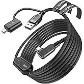 AMVR Link Cable with Charging 16FT Compatible with Meta Quest 3/3S/2/Pico 4 Accessories, Nylon Braided Cable with USB 3.0 A t