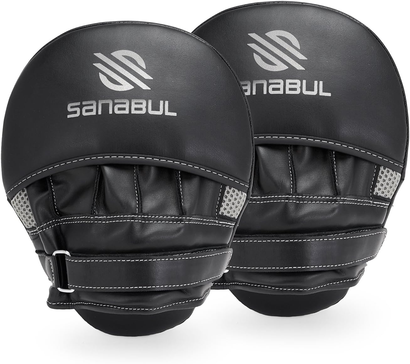 Sanabul Essential Curved Boxing MMA Punching Mitts (Black/Red) : Sports & Outdoors
