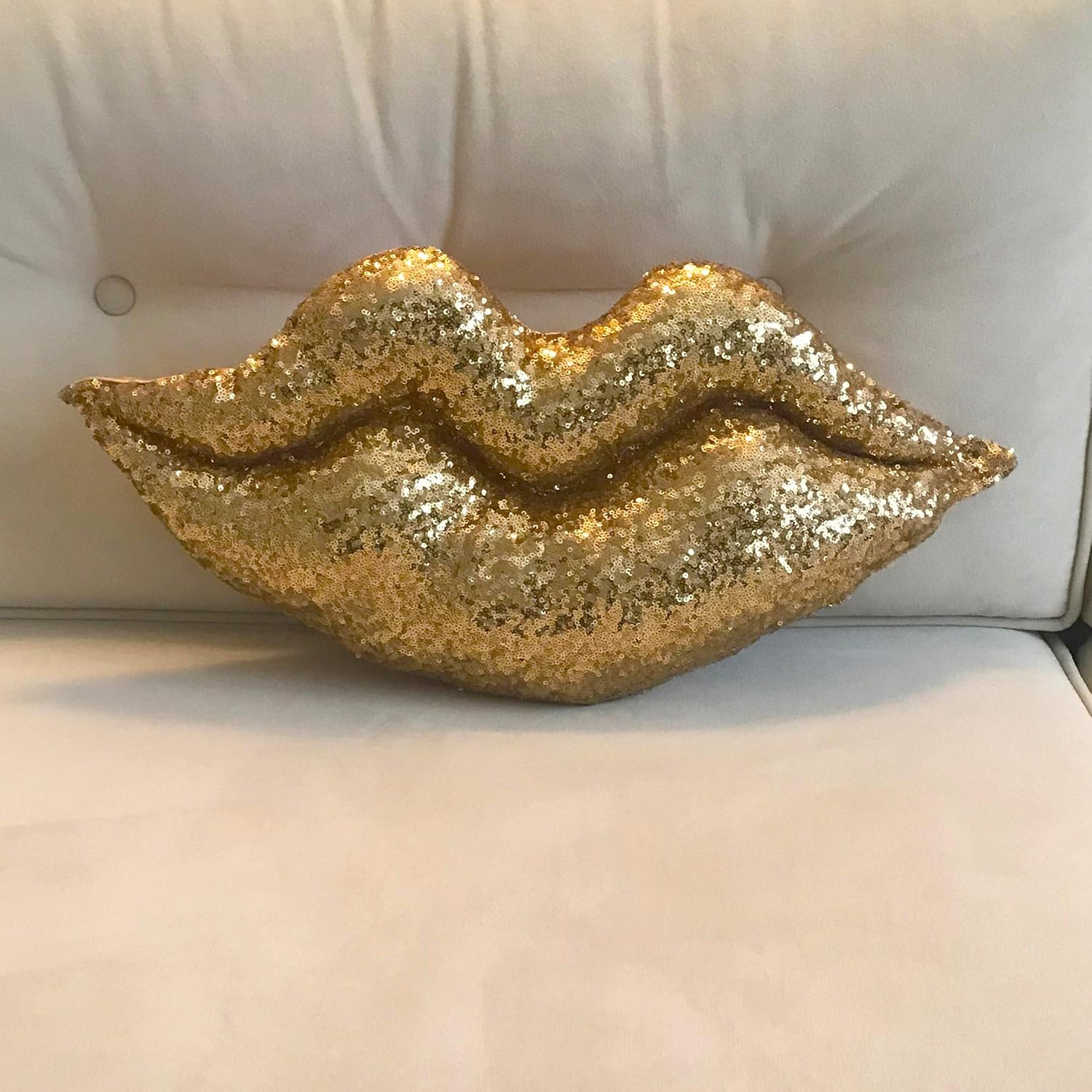 Lips Shaped Decorative Pillow Sequin Glitter Pillow Kiss