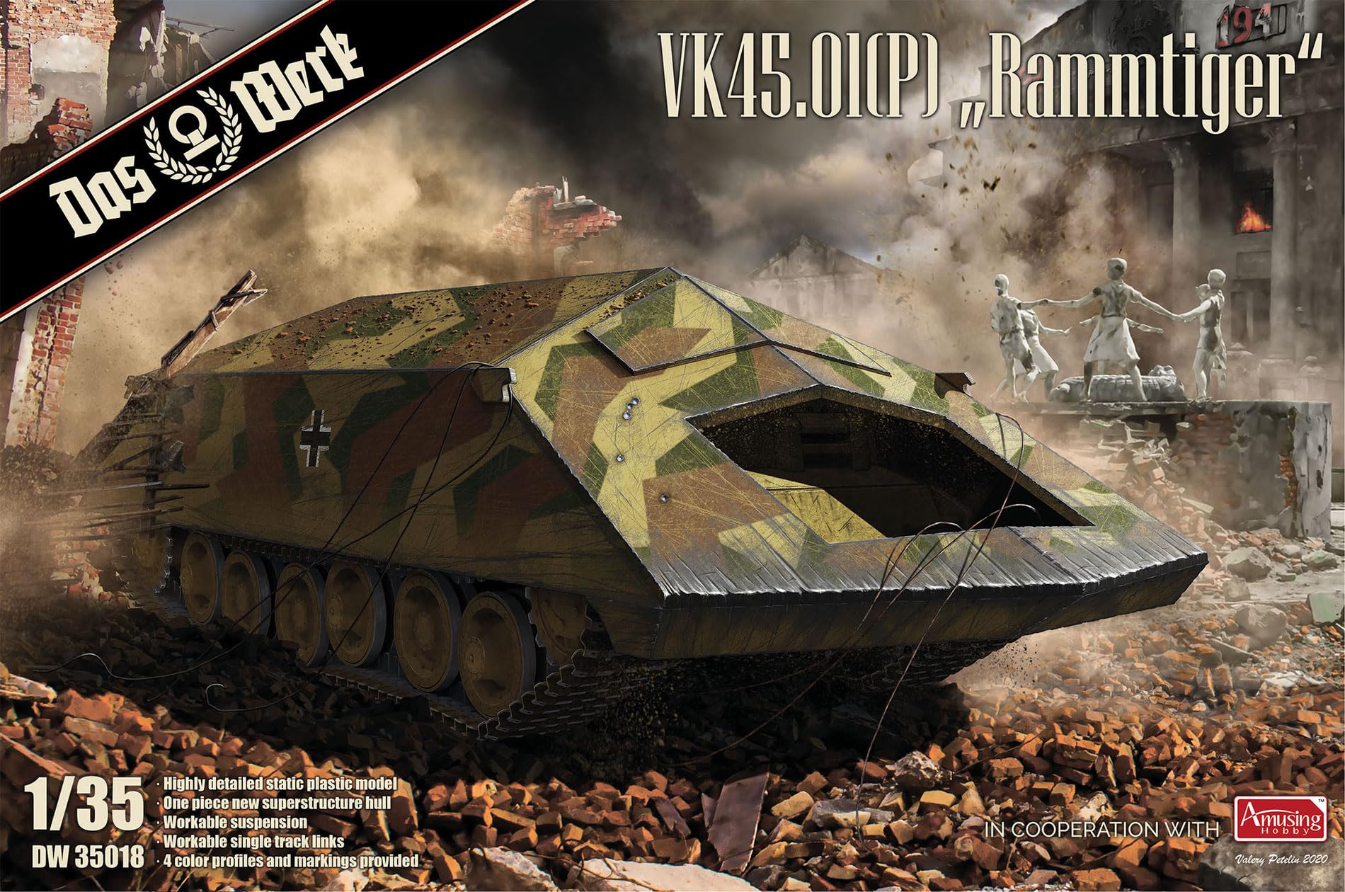 DAS WERK USCDW35018 DW35018 Model Tank Vk45.01(P) Rammtiger