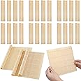 Hoolerry 24 Pcs Sushi Mat Bulk Bamboo Sushi Making Roller Non Stick Square Sushi Rolling Mat for Home Sushi Party, 9.5" x 9.5"