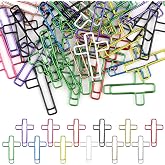 50 PCS Multicolored Cross Paper Clips &ndash; 1.34" x 0.8" Cute Christian Journaling &amp; Bible Paper Clips Study Supplies, Ideal for Bookmarks, Notes &amp; Gifts