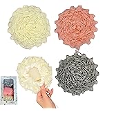 3-Pack Bath Loofah Set with Dual-Sided Shower Puff - Includes Soap Pocket, Hanging Rope, and Gift Box - Loofah for Women and Men - Shower Sponge for Body with Rich Lather（ Beige & Pink & Gray ）