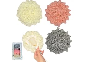 3-Pack Bath Loofah Set with Dual-Sided Shower Puff - Includes Soap Pocket, Hanging Rope, and Gift Box - Loofah for Women and 