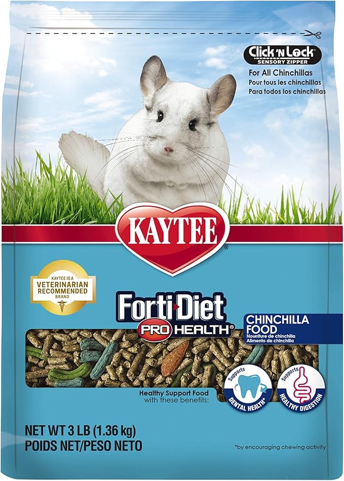Amazon Com Kaytee Forti Diet Pro Health Small Animal Food For Chinchillas 3 Pound Dry Pet Food Pet Supplies