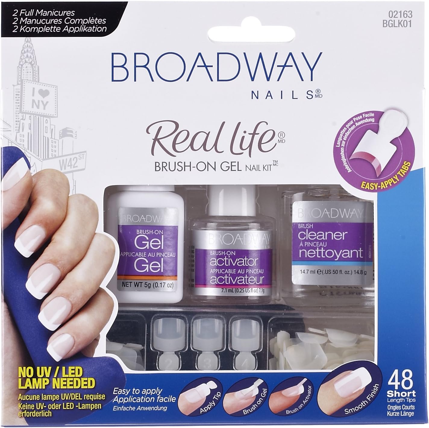 Broadway Nails Brush-on Gel Nail Kit - mistakeproof