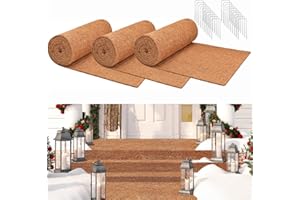 ZeeDix 3 Pack 16 x 80 Inch Thickened No-Slip Ice and Snow Carpet Mats, Natural Coconut Fiber Carpet Coco Liner Roll Snow Mats for Walkway, Steps, Front Door, Stairs, Porch Outdoor Safer Walking