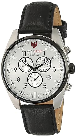 Swiss Eagle Analog White Dial Mens Watch-SE-9069-01