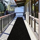 Runner Rug 2 ft x 6 ft Carpet Runners, Indoor/Outdoor Hallway Kitchen Entryway Bedroom Area Rugs with Non-Slip Rubber Backing, Garage mat, Black, Custom