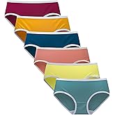 dorcastimo Women's Underwear Cotton Mid Rise Hipsters Full Coverage Panties Breathable Ladies Underwear 6 Pack