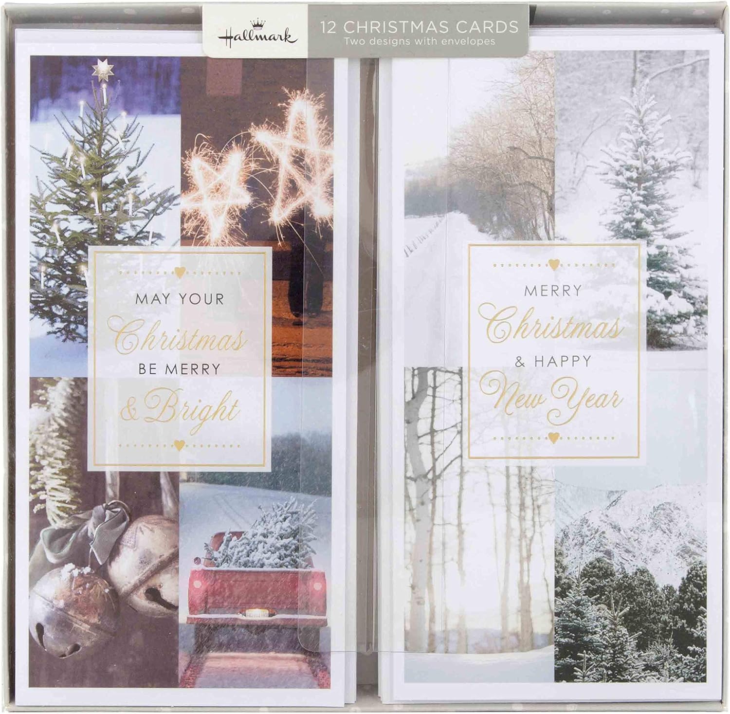 Hallmark Christmas Boxed Cards "Festive Moment" - 12 Cards, 2 Designs - Image 3