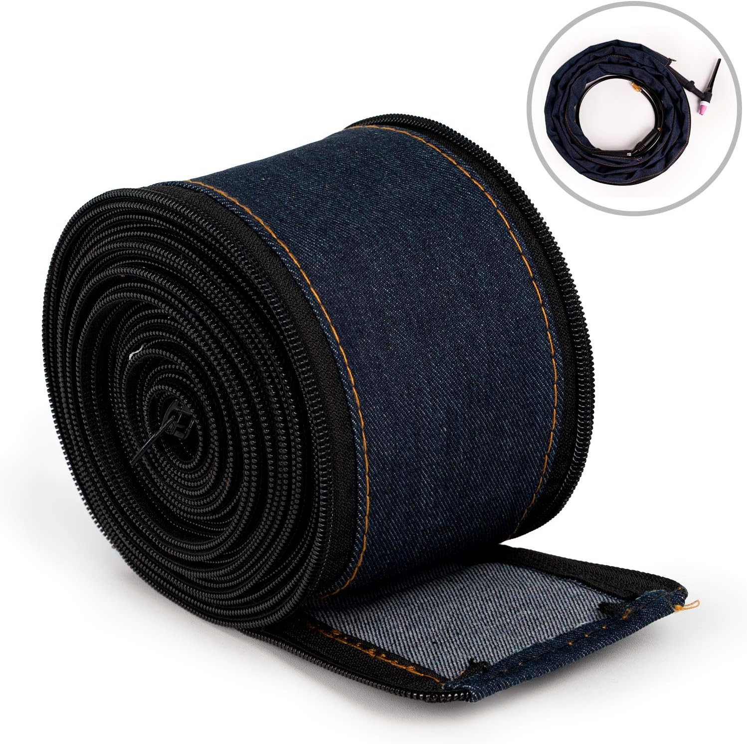 YESWELDER TIG Welding Torch Cable Cover Cowboy Zipper Jacket 7.6 Meters & 25 Feet Length - - 