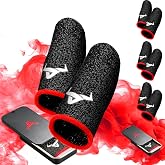 6 Pack Finger Sleeves for Gaming,Thumb Sleeves for Mobile Gaming,Anti Sweat,Ultra Thin,0.15mm Silver Fiber,Suitable for Most Gamers,Gaming Finger Gloves for PUBG COD Dedales Gamer,Covers