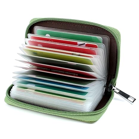 Kreditkartenetui Damen Herren Kartenetui Leder (Grün)