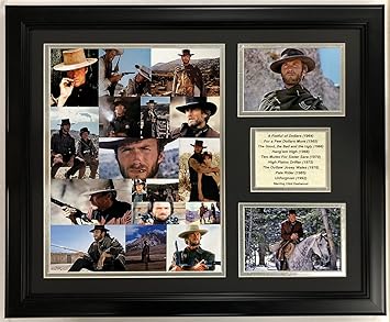 Amazon Legends Never Die クリント イーストウッド モザイク 額入り 18インチx22インチ ダブルマット写真 Legends Never Die スポーツ アウトドア