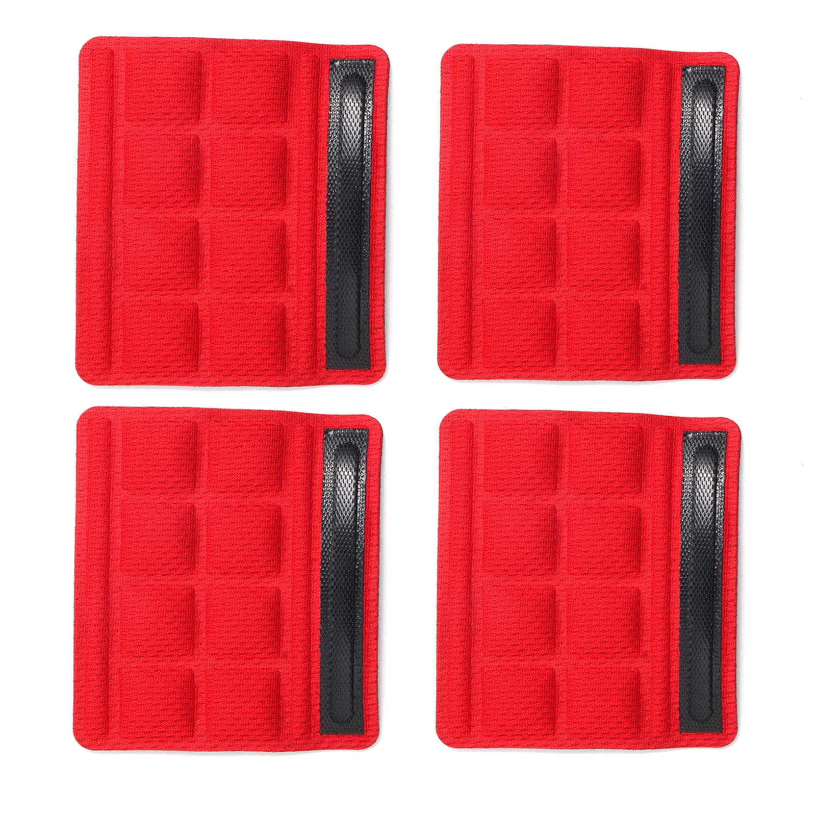 PAXLAMB Universal Helmet Chin Pads Foam Sponge Strap Padding Replacement Lining Cushion Mat Liner for Sport Outdoor Cycling Bike Motorcycle Bicycle Riding (Red GJ 4pcs)