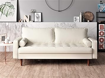 Furniture Home Kitchen 2 Seater Faux Leather Sofa Upholstered