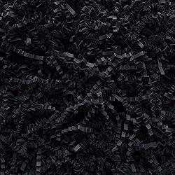 MARSROAM 1 LB Black Crinkle Paper Filler for Gift
