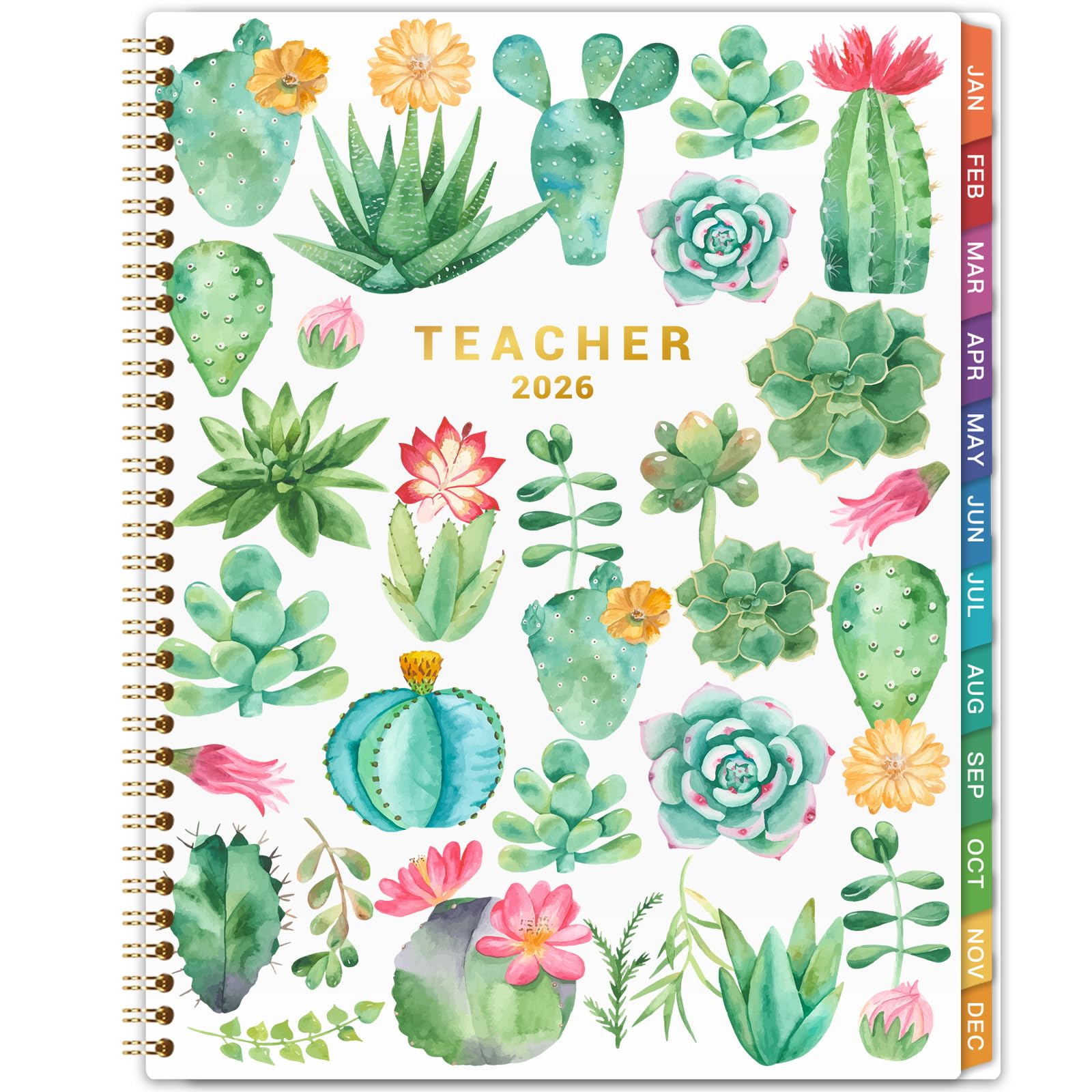 Photo 1 of 2026 Teacher Planner - Teacher Lesson Planner 2026, Jan. 2026 - Dec. 2026, 8.3" x 11", 2026 Planner Weekly & Monthly Lesson Plan Book for Teachers