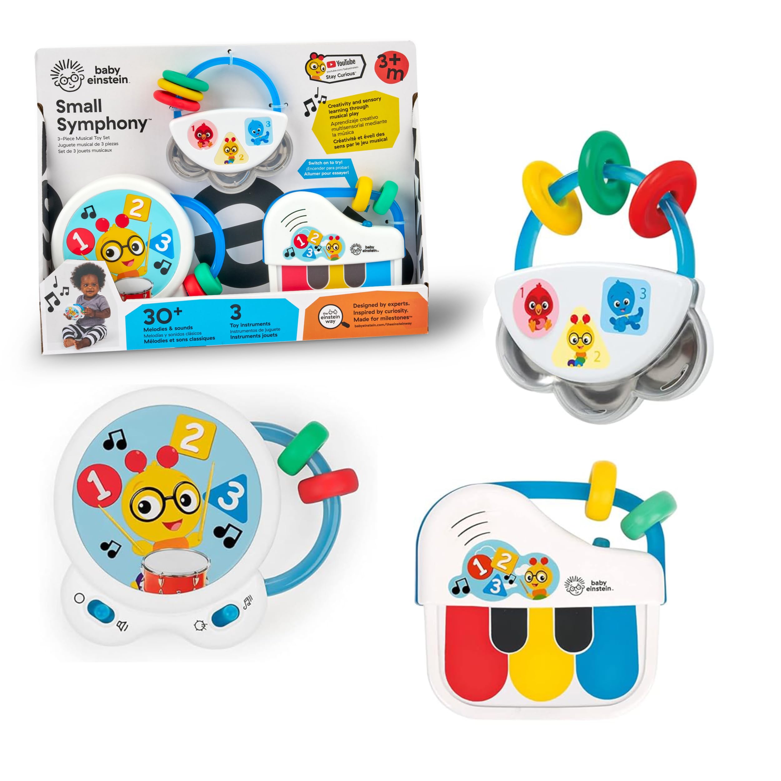 Baby Einstein Small Symphony 3-Piece Musical Toy Set, Ages 3+ Months, for Boy or Girl — image 1