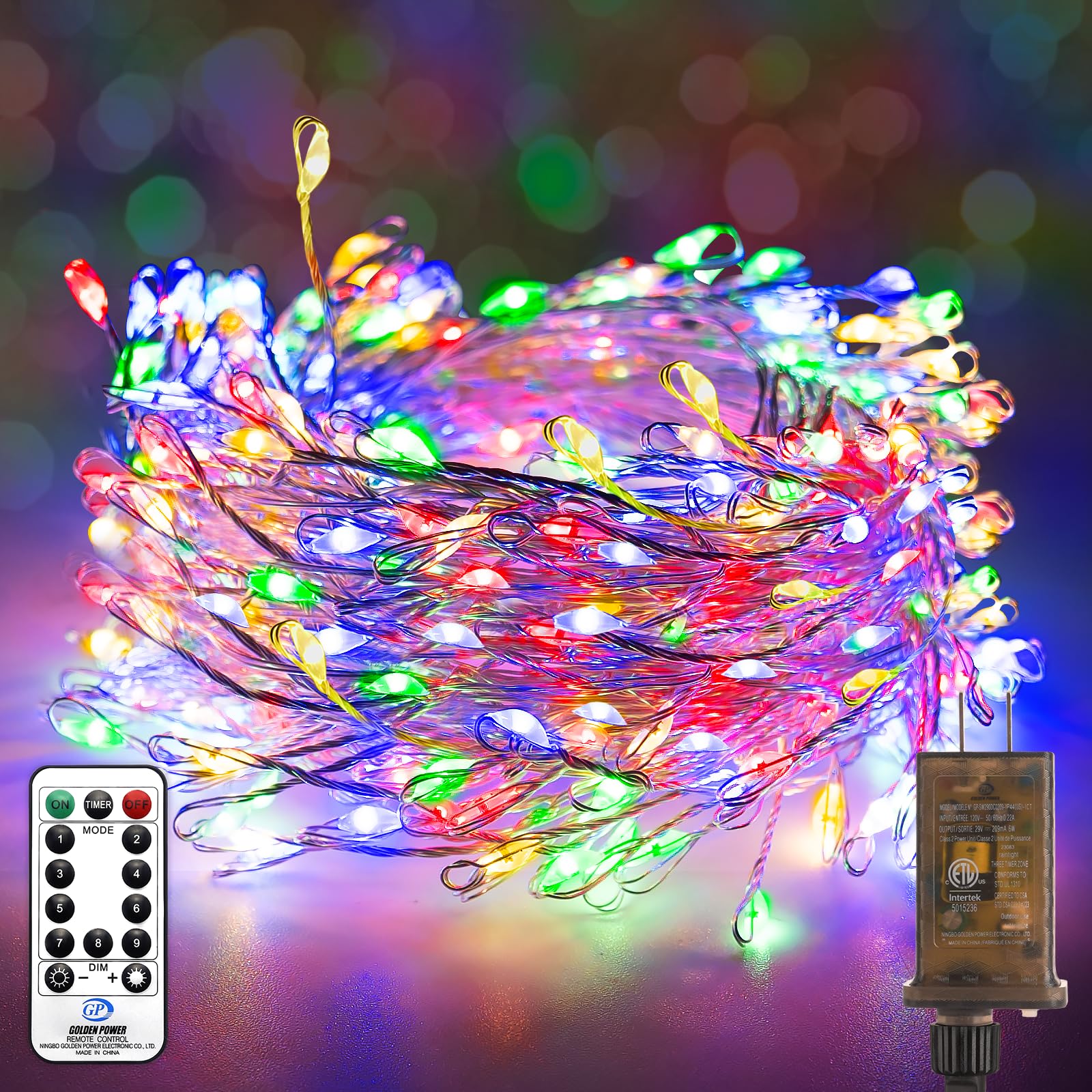 Hezbjiti Fairy Lights 60FT 600LED LED Fairy Lights Plug in Waterproof ...